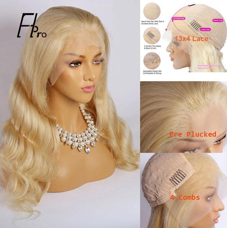 13x4 Lace Front Wig 26 Inch Body Wave 613# Blonde Wig